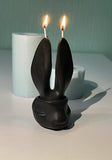 Bunny face candle holder mold + bunnys ears candle mold