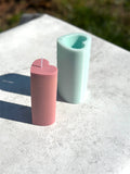 Heart cylinder candle mold