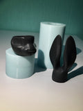 Bunny face candle holder mold + bunnys ears candle mold